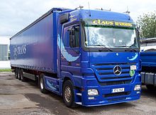 Mercedesbez 10- ton trucks in blue color 