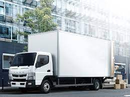 3ton truck on road in white color